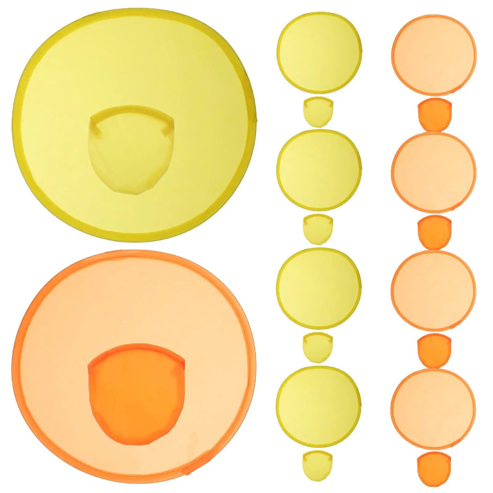 16 Pcs Round Fan Toy Folding Disc Graffiti Foldable Polyester Cloth 190t Throwing Flying Plate Travel Plaything