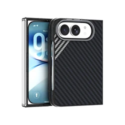 Premium Magnetic Carbon Fiber Texture Case - Skin - Friendly PC Cover with Wireless Charging Compatibility for iPhone Duo (2)