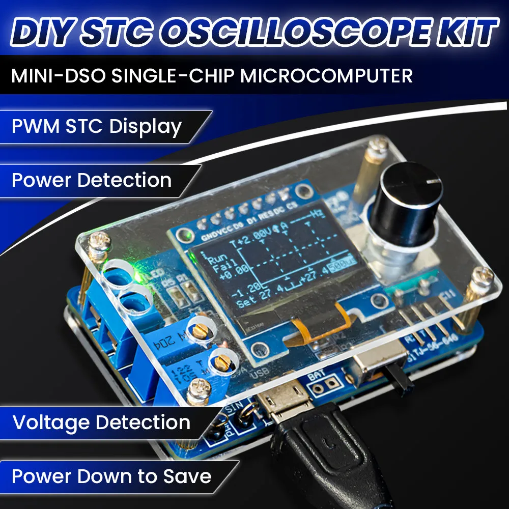 DIY-Mini-Digital-Oscilloscope-Electronic-Kit-STC8K8A-MCU-with-0-96-Inch ...