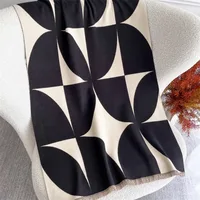 Luxury Brand Cashmere Women Floral Scarf Winter Warm Shawl and Wrap Bandana Pashmina Female Foulard Square Thick Blanket Poncho - Image 2