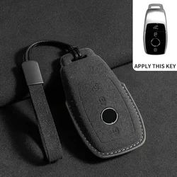 Premium Suede Leather Car Key Case - Elegant & Durable Protection (Black C2)