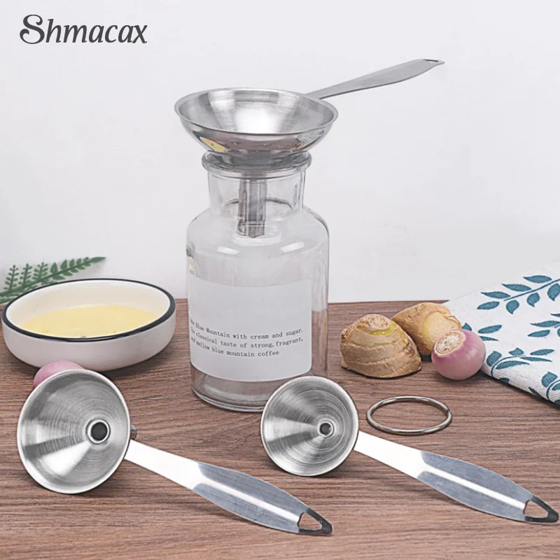 

Трубки из нержавеющей стали 304 с чистящей щеткой, набор из 4 шт., набор маленьких воронок для переноса эфирных масел, жидкости, специй