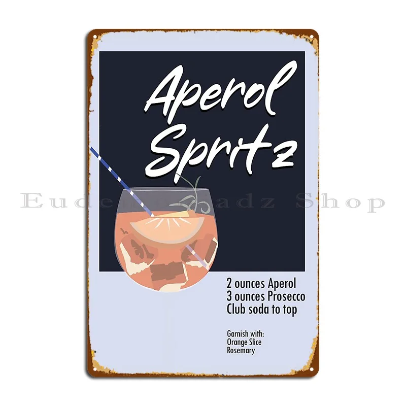 Aperol Spritz Cocktail Art Targa In Metallo Garage Progettazione Garage Cinema Garage Tin Sign Poster