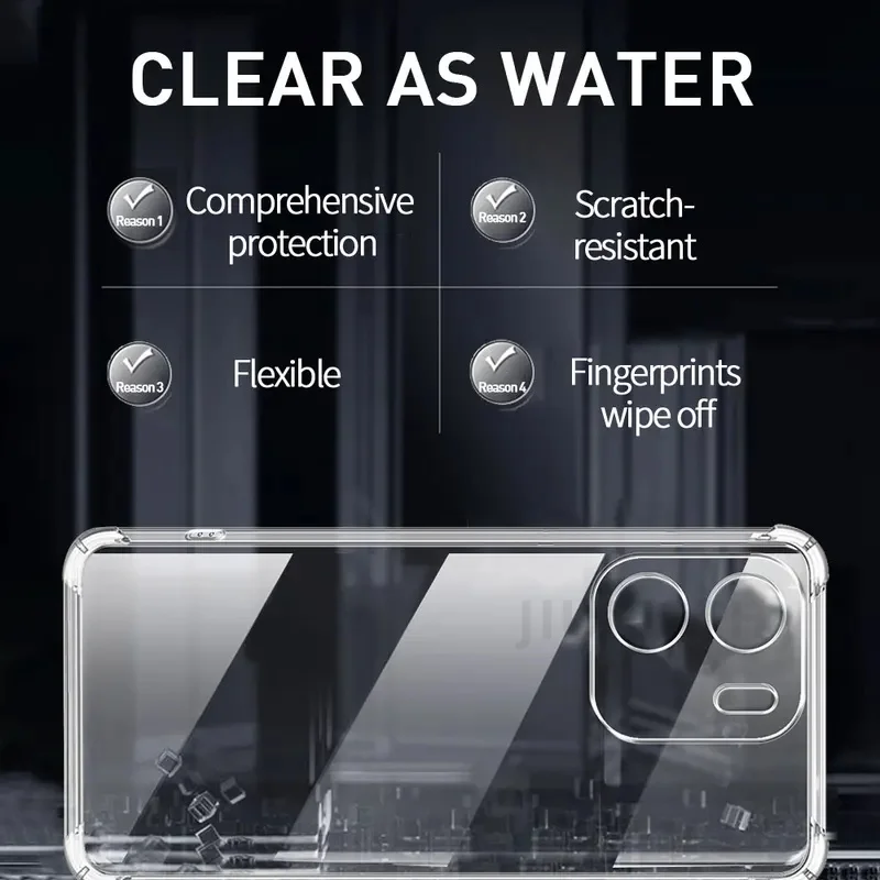 Transparent Shockproof Silicone Phone Case with Airbag Protection
