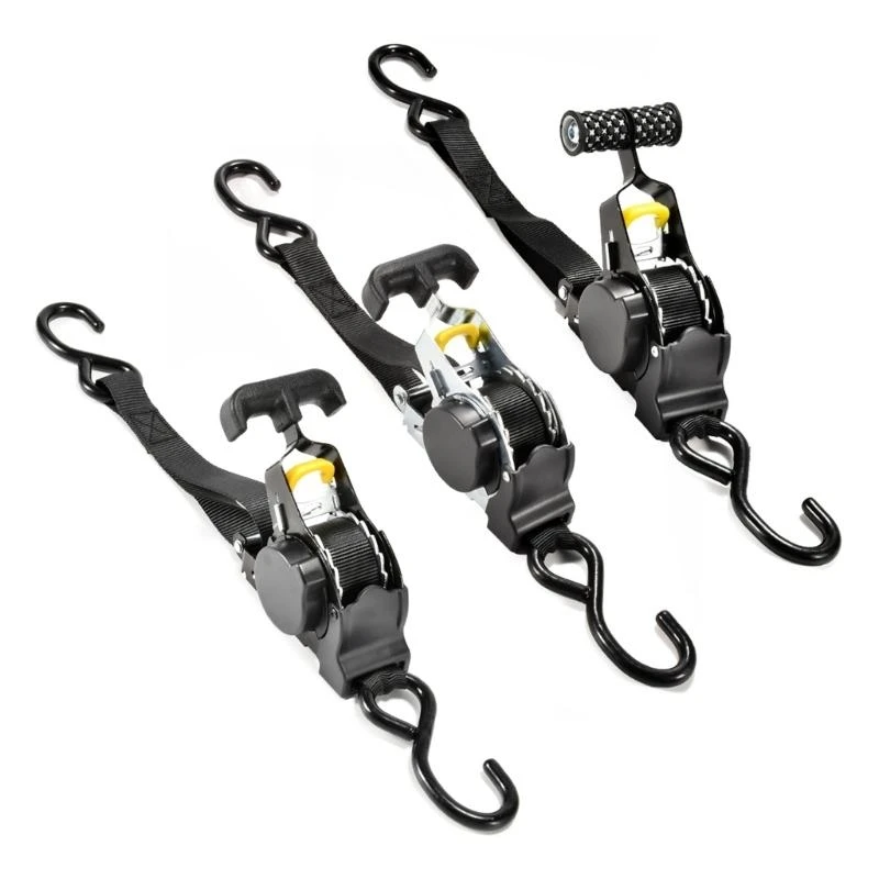 Automatic Motorcycle Tie Down Strap Set Ratchet Strap set for Secure Transport R6FB