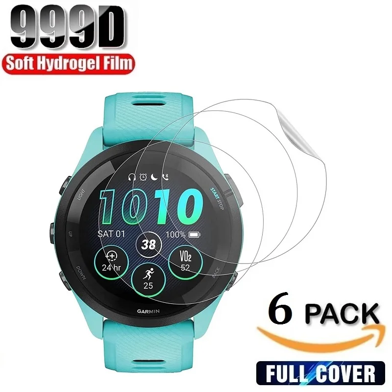 Hydrogel Protective Film for Garmin Forerunner 265 255 245 235 Screen Protector for Garmin Forerunner 965 955 945 935 735 Film protective case cover for garmin forerunner 935 smartwatch bracelet dial case anti scratch shockproof shell for forerunner 945