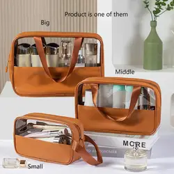 Translucent Waterproof Travel Organizer for Toiletries and Accessories (Coffee)