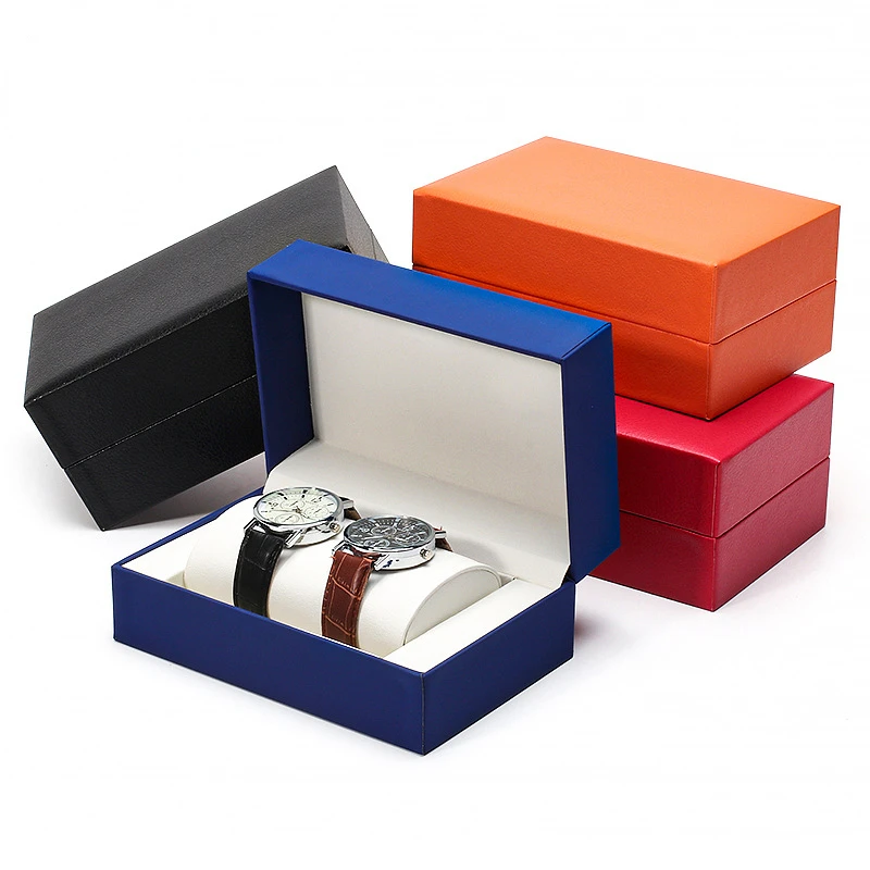 

Flip Lid Jewelry Box PU Leather Storage Case for Women Men Earrings Ring Holder Couple Pair Watch Necklaces Display Organizer