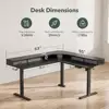 Adjustable Electric L Shaped Standing Desk with Splice Board 63" Corner Gaming Desk 3