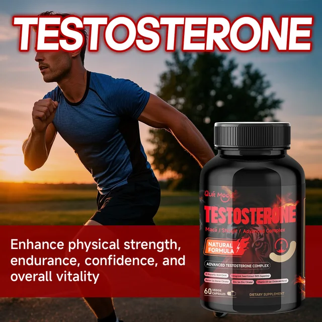 6114-3a3a7c.jpg Quit mood Men's Testosterone Capsules | 100mg Maca & 50mg Shilajit & More | Hormone Balance & Stamina Enhancer – 60 Capsules
