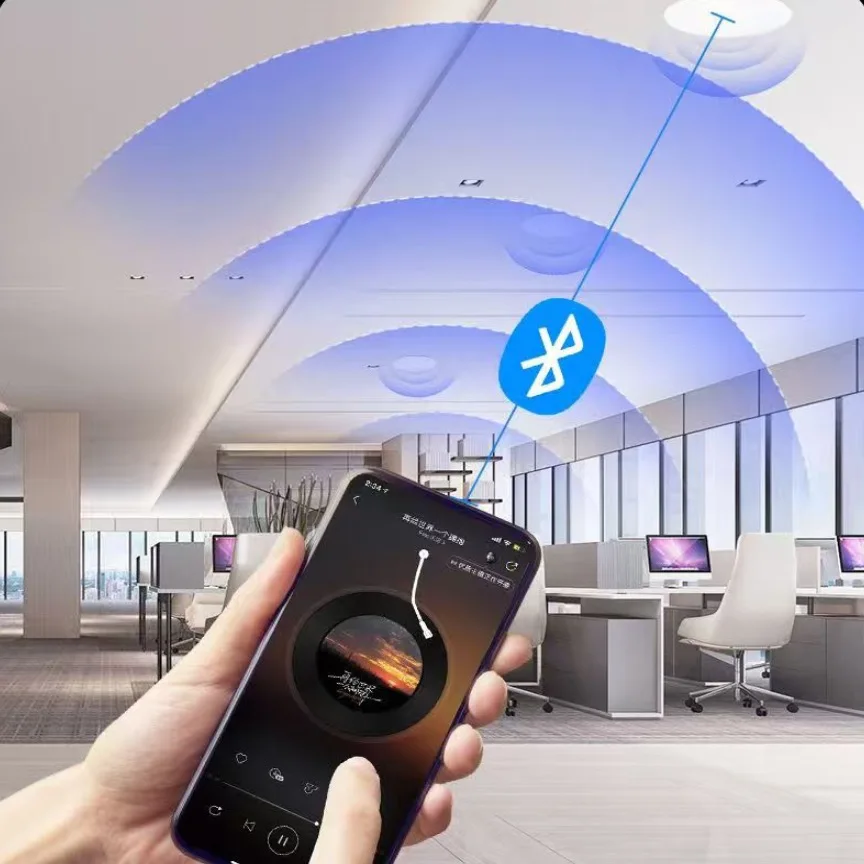 Caixas de som de teto sem fio Bluetooth com subwoofer, 2 vias, 4,5/5,25 polegadas, para áudio doméstico em ambientes internos, como cozinha, quarto e banheiro._voghion.com