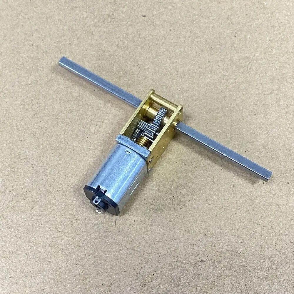 Long Dual Shaft Full Metal Gear Motor Mini N20 Worm Modelo Faça Você Mesmo Carro de Brinquedo do Trem dc 612v 287 Milímetros