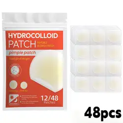 Invisible Hydrocolloid Hyaluronic Acne Treatment Patches - Blemish Cover Stickers (D)