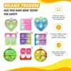 12/24/48Pcs Mini Pop Fidget Toy Pack Kit Keychain Stress Relief Toys Party Favors Office Desk Toy for Kids Adults Brinquedos 2