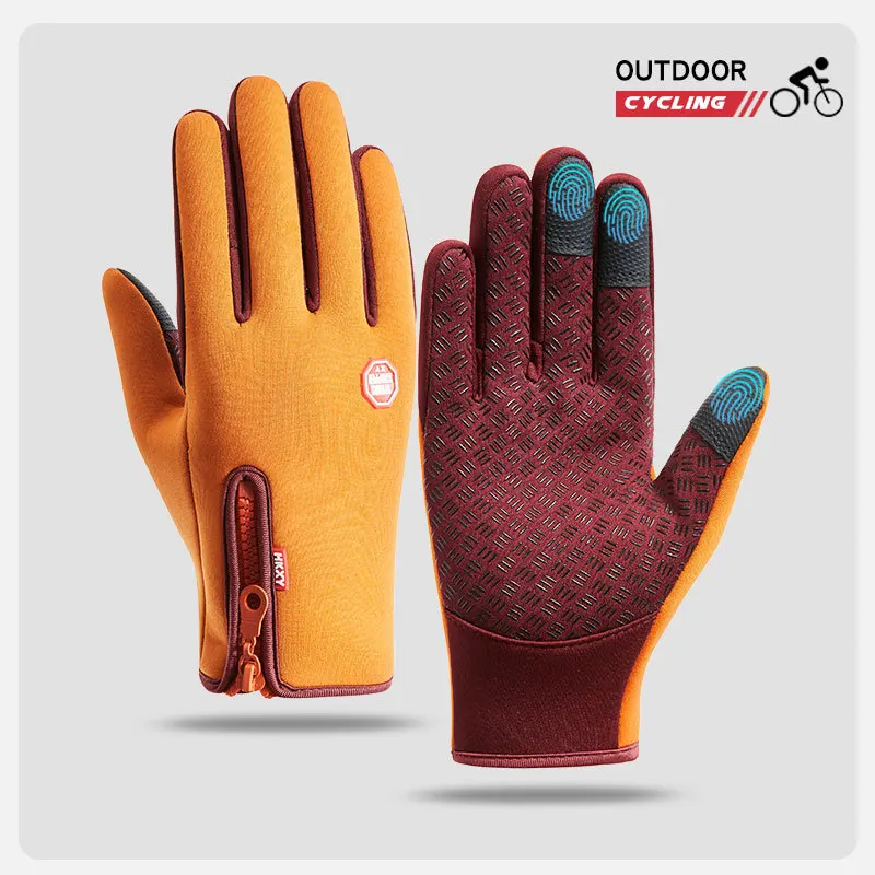 Unisex Waterproof Thermal Cycling Gloves with Touchscreen Capability