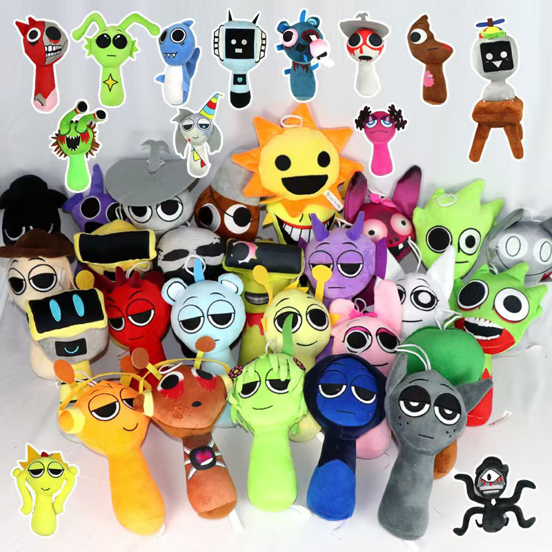 52 estilos Sprunki juguetes de peluche Sprunki Incredibox muÃ±eco de peluche Sprunki juego almohada niÃ±os regalos de cumpleaÃ±os m
