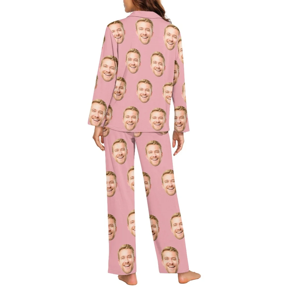 Ihr Bild: Pyjama-Set mit individuellen Knöpfen, DIY Ihr Design, 2 Stück/Set, Herbst-Winter-Damen-Nachtwäsche, modische Pyjamas, Party-Nachtwäsche – Detail 15