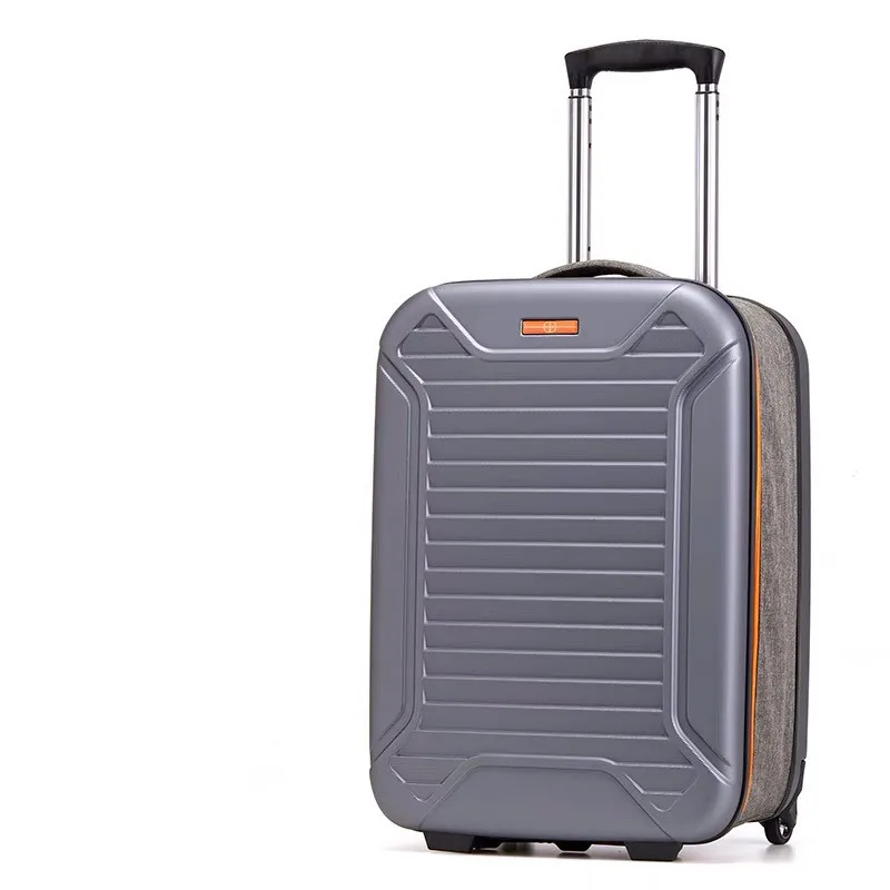 New Folding Suitcase Women's One-way Wheel Trolley Case 20 Inch Boarding Case Men's 24 Inch Portable Travel