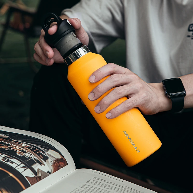 

RevoMax 350/500/750/1000ml Double Wall Stainles Steel Water Bottle Thermos Bottle Keep Hot and Cold Insulated Vacuum Flask