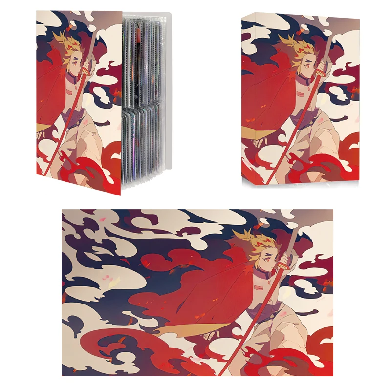 240PCS Cards Album Anime Genshin Impact Demon Slayer Cards Book Anime Map Letter Holder Binder Notebook Collection Folder Toys