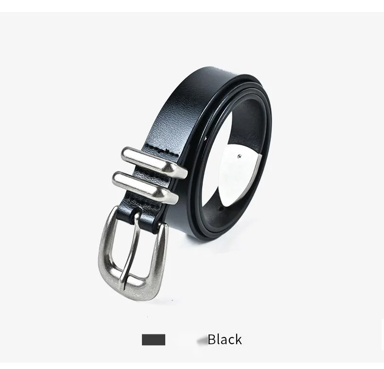 Nouvelle ceinture en cuir pour femme à haute texture, nouvelle ceinture en arc de triomphe pour femme avec boucle à aiguille et ceinture en cuir polyvalente pour femme avec peau de vache_voghion.com