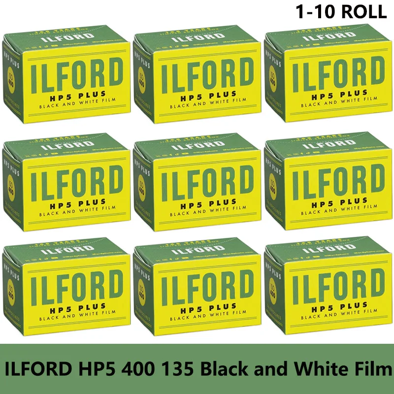 1/3/5/10 ROLLS ILFORD HP5 PLUS 400 135 Black And White Film For Kodak Fujifilm Film Camera Vintage  Edition（Expiry- 2028）