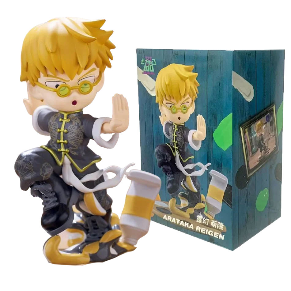 Mob Psycho 100 Anime Reigen Arataka Q Edition Kawaii Sitting Palm Series Collectible Ornament Gift