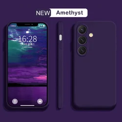 Luxurious Silicone Velvet - Feel Phone Case - Soft Back Cover - Samsung A51 4G (Dark purple)