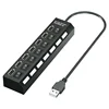 USB Hub 7 Port Multi USB Splitter Power Adapter Multiple Expander With On Off Switch For PC Laptop MacBook Accessories 2