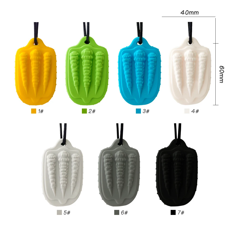 Dragon Claw Chew Necklace Sensory Chewy Pendant Teething Toys For Autism ADHD Baby Accessories BPA Free Silicone Baby Teether
