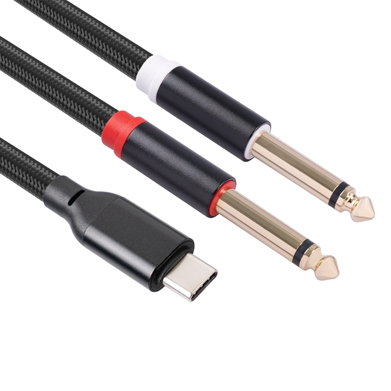 USB C- 6.35Mm ׷ Y й ̺, Ʈ , º, Ʈ, , ͽ ֿܼ TRS  ڵ