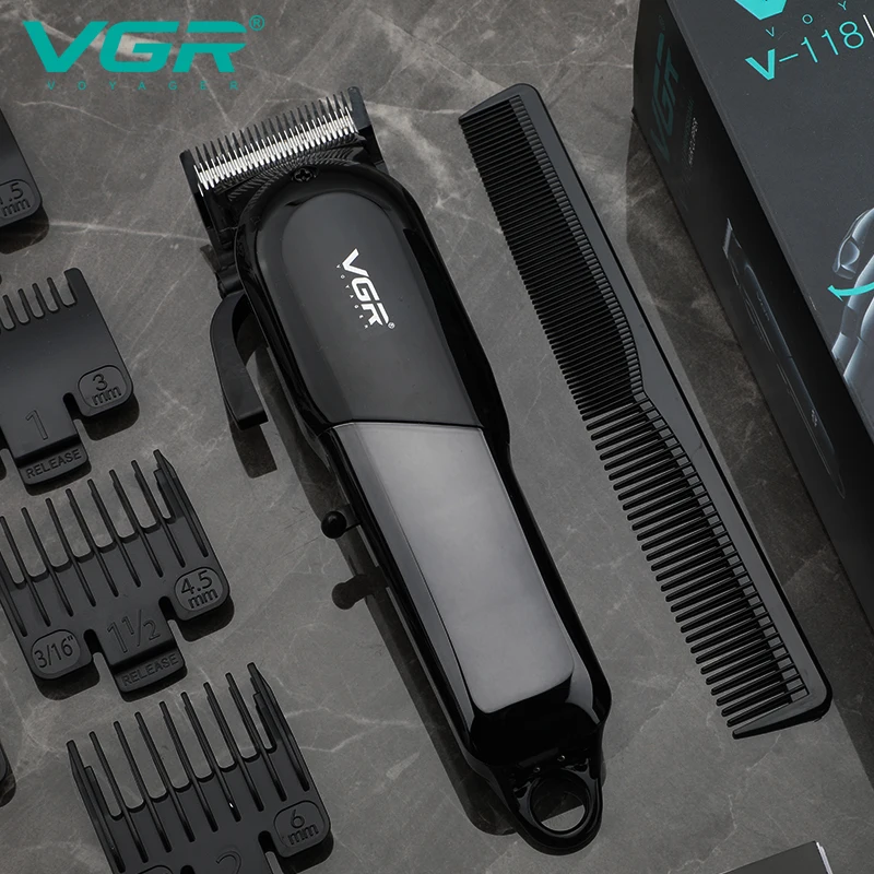 

VGR V-118 Barber Hair Cut Machine Electric Rechargeable Cordless Professional Hair Clipper for Men Fireplaces and Stoves Trimmer