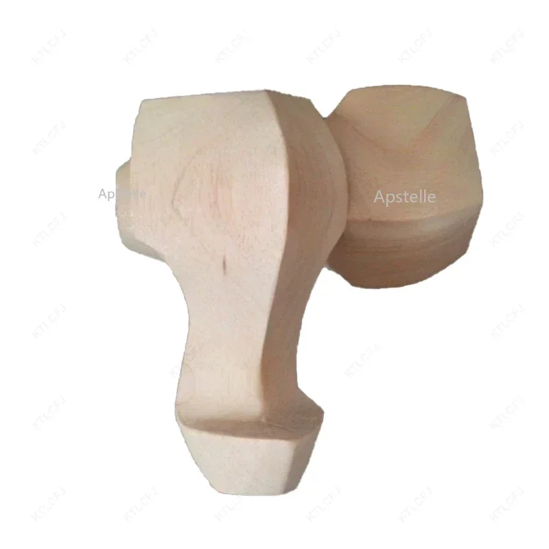 Wooden Table Legs European Style Furniture Feet Accessories Bare Feet Sofa Coffee Table TV Cabinet LegsWooden Carved Rubber