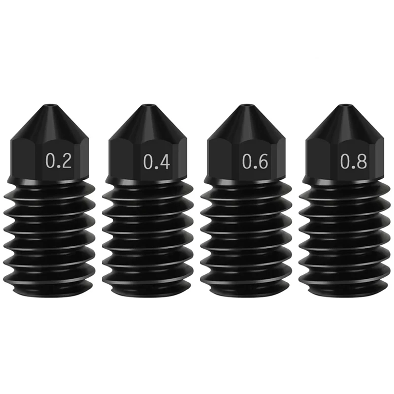For Bambu Lab A1/H2D/A1 min Nozzle Hardened Steel 0.2 0.4 0.6 0.8