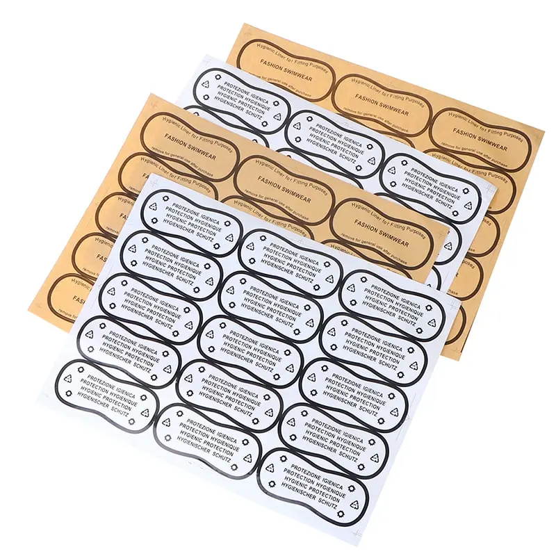 Flower Printed Hygiene Label Clear Tape Swimwear Lingerie Underwear Adhesive Bikini Try On Sticker Labels Diy Crafts 30Pcs/lot decorative stickers self adhesive stickers stationery stickers paper stickers adhesive stickers decorative labels stickers handbook stickers diy scrapbooking accessories