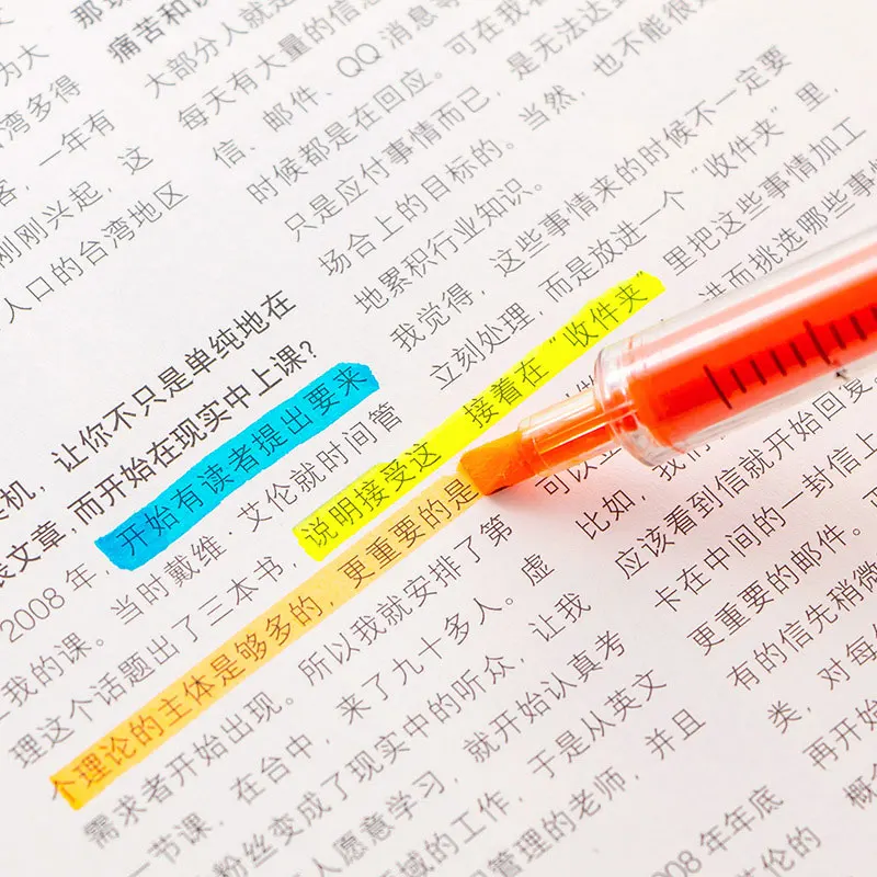 Ballpoint Pen 6Pcs Ballpoint Pen with Liquid Syringe Injector Shape