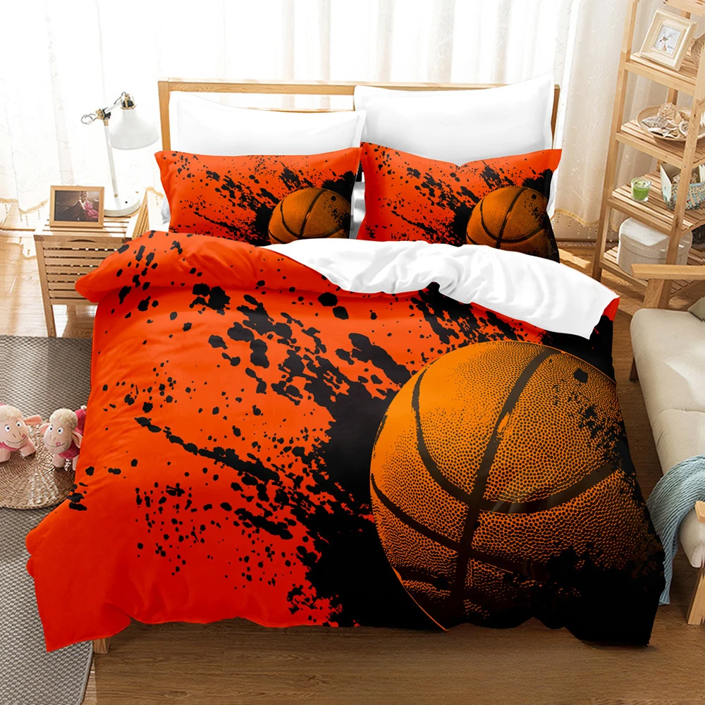 3D digital print duvet cover basketball NBA players bed cover pillowcase three-piece spring new can be customized design bedding 2