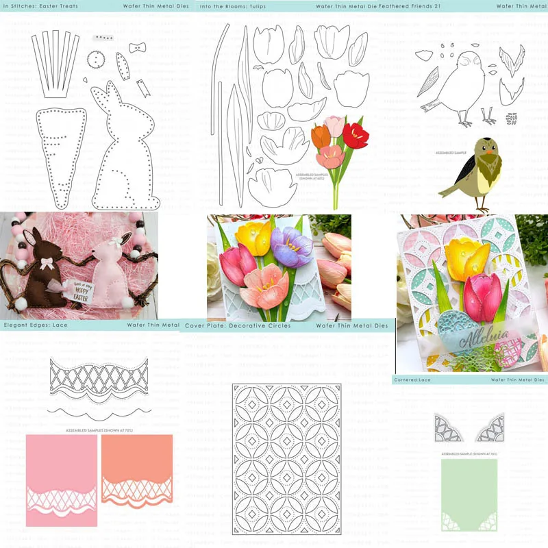 Tulip Flower Dies Scrapbooking Die Cut Flower Metal Tulip Tulip