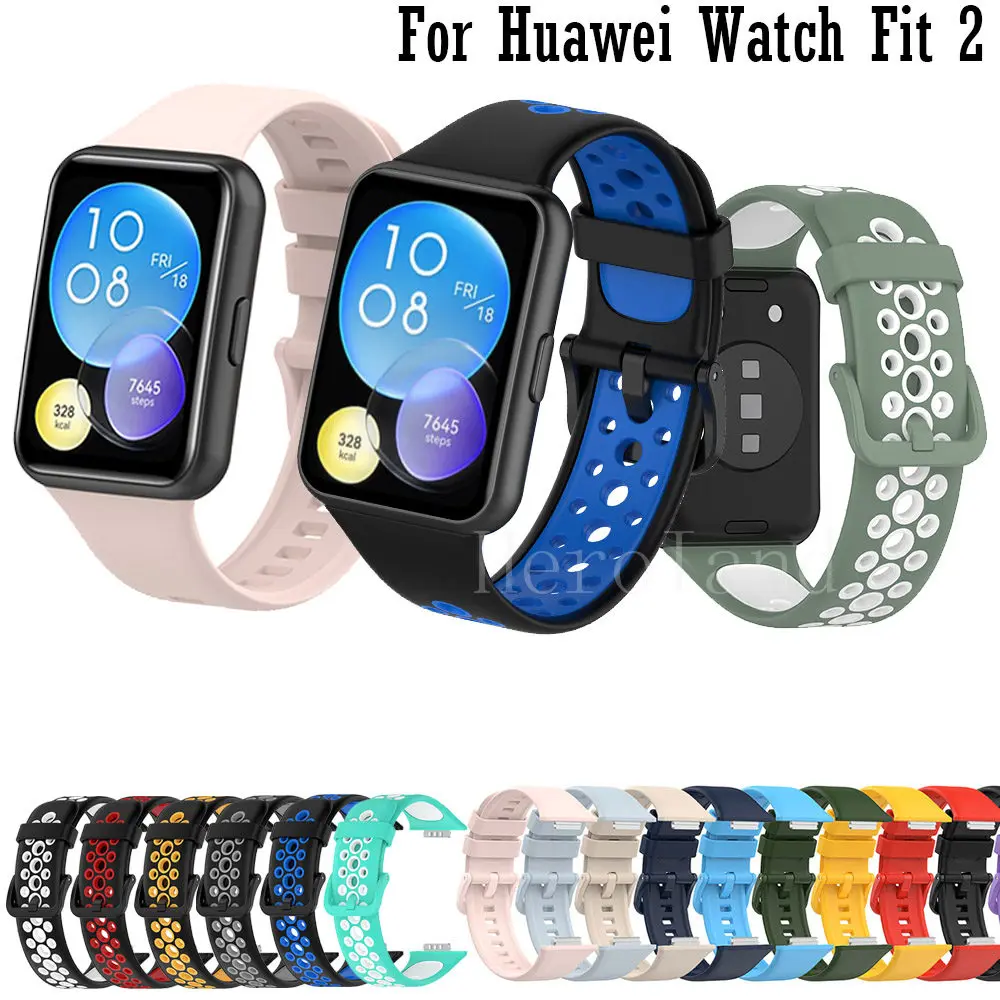 

Sport Silicone Watchband For Huawei Watch Fit 2 Strap Original Smarwatch Wriststrap For Huawei Fit2 Belt Bracelet Accessories
