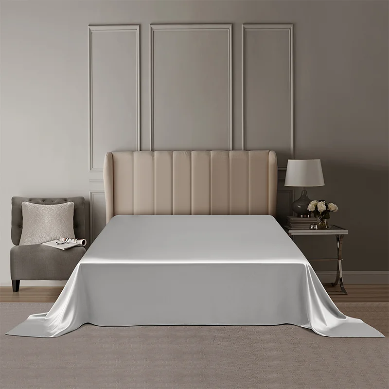 DISANGNI 100% Mulberry Silk Flat Sheet - 22 Momme, Natural 6A Grade, Luxurious and Smooth, Hypoallergenic, Breathable, Skin-Frie 3