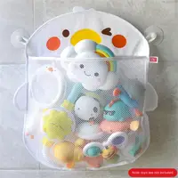 Cute Mesh Bag Bathroom Storage Organizer Net Pouch Cartoon Animal Shower Hanging Basket Holder For Children Baby Bath Water Toy 1