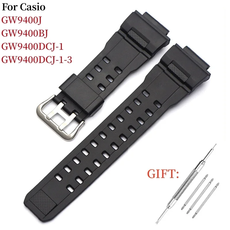 Cinturino In Gomma Per Cinturino Per Casio Gw9400 Gw 9400 Gw9400J Sostituzione Del Braccialetto In Silicone Accessori Per Cinturini Impermeabili Neri