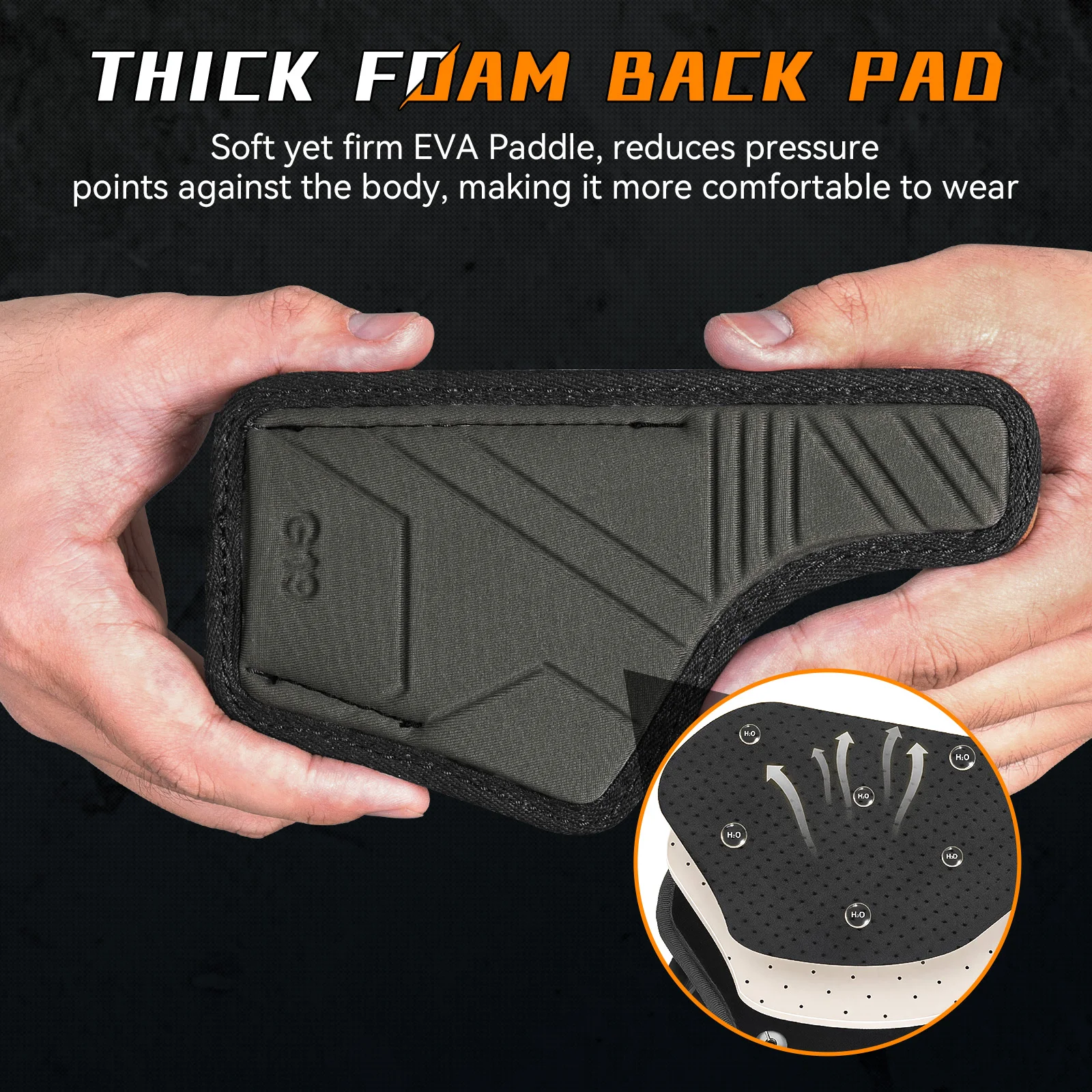 Kydex IWB Holster für Glock 19 19X Gen G44/45 G23/32 Verstellbare Halterung Premium Leder Rückseitige Innenbund-Halterung für Verdecktes Tragen – Detail 4