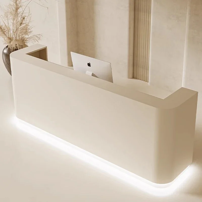 Beauty Institute Luxury Reception Desks Workbench Seating Checkout Reception Counter Business Banconi Furniture