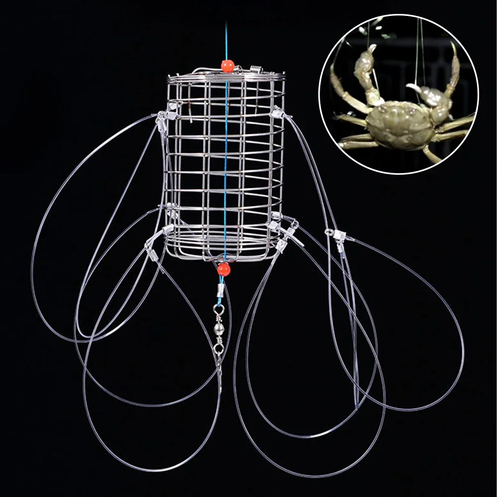 crab trap fishing pole net Bait Basket Snare this net ensures secure trapping for an efficient catch Crab Pot with Entrance PE