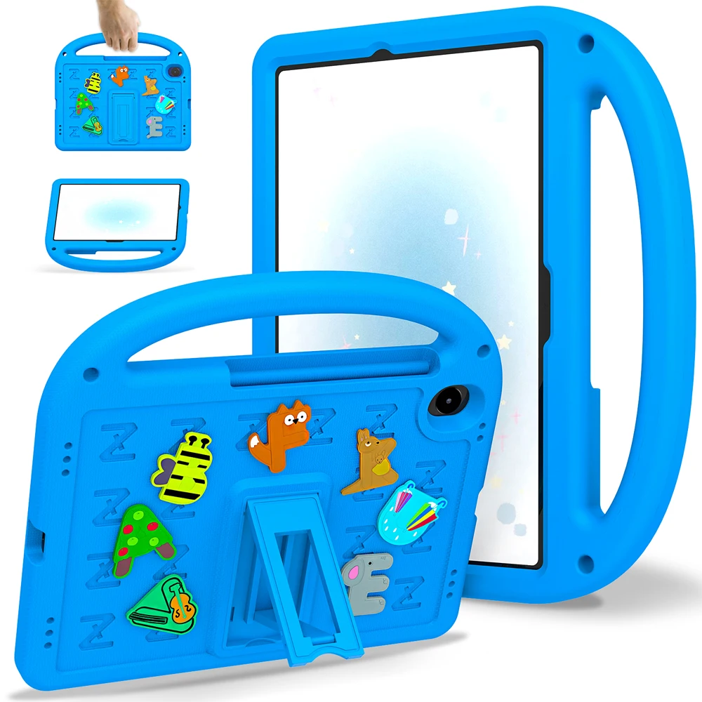 Cartoon Shockproof Stand Cover for Kids Tablet - EVA+PC Material