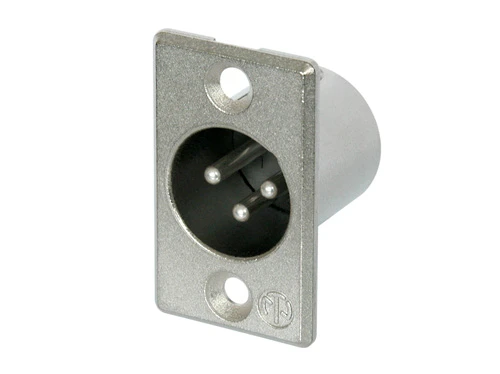 Swiss MADE NEUTRIK NC3MP, NC4MP, NC3FP-1 3 pole/4 pole male/female receptacle, solder contacts, Nickel housing, silver contacts