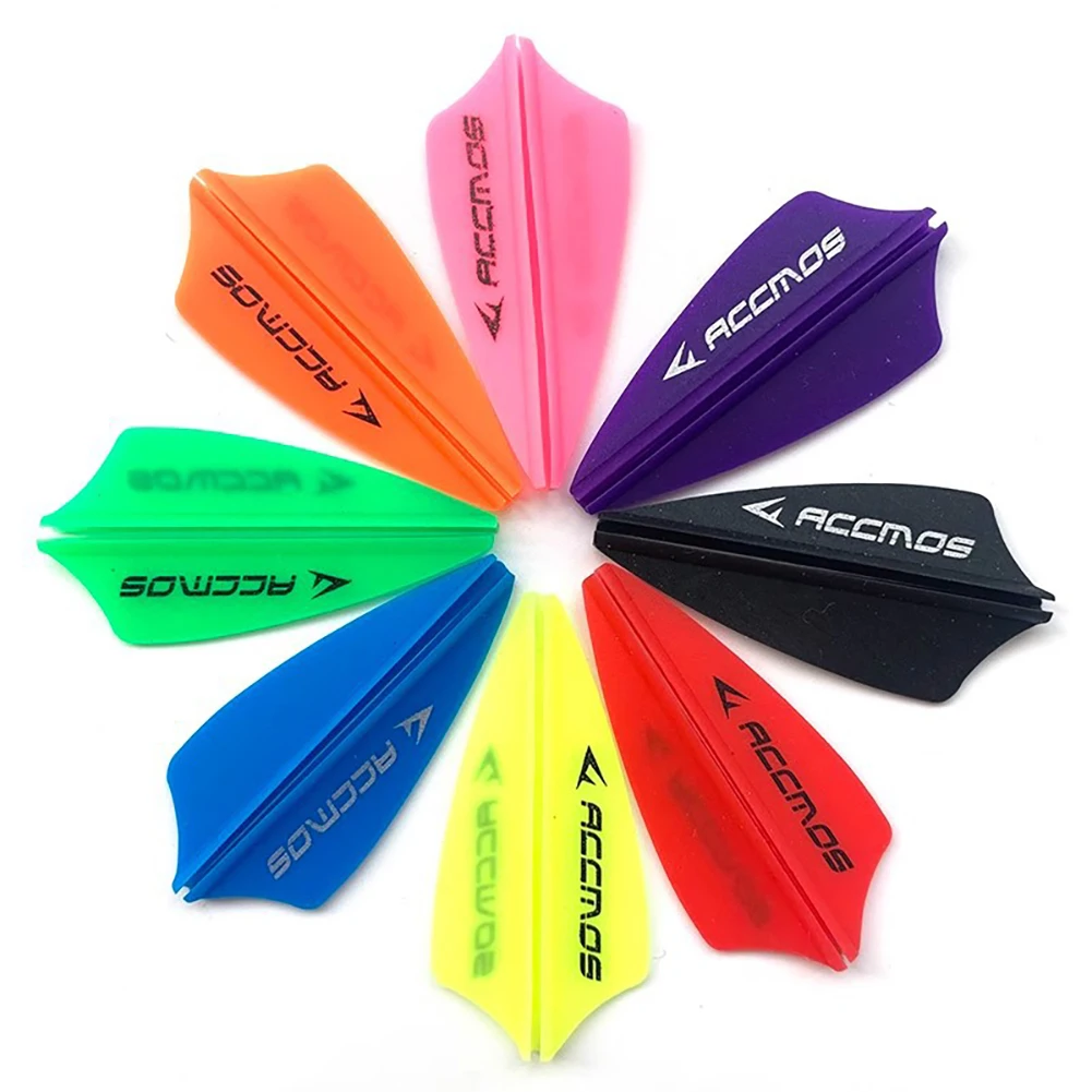 10Pcs Arrow Feather plastic Rubber Vanes plumage 1.75 inch For Recurve Compound Bow Arrow Archery DIY Fletching Arrow Vanes