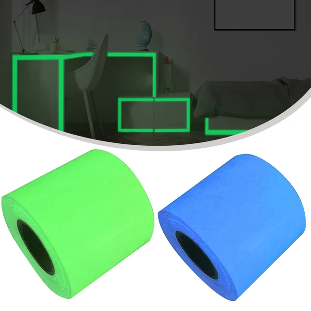 2M Luminous Tape Green Blue Self-adhesive Tape Glow In Dark Safety Warning Security Stage Home Decoration Tapes 1