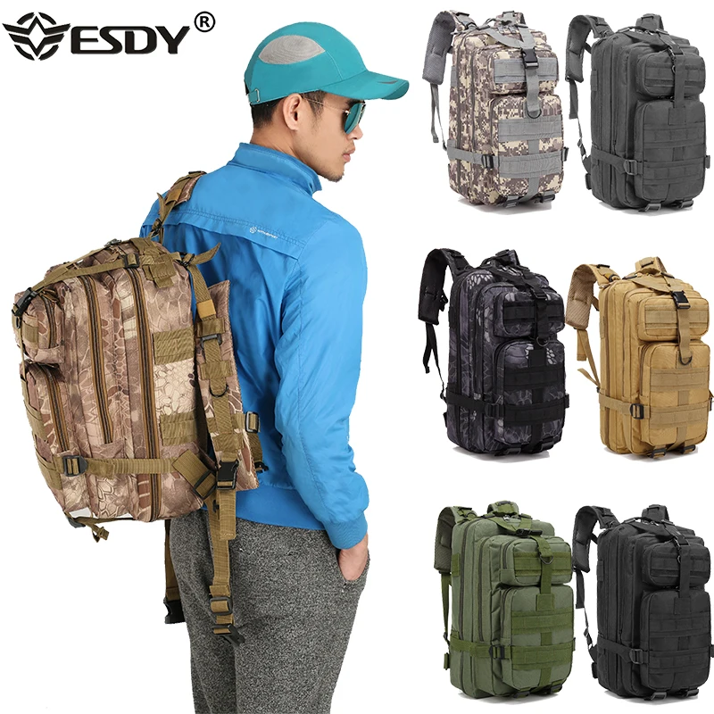 

25-30L 800D Nylon Waterproof Outdoor SWAT Tactical Rucksacks Military Hiking Camping Sports Backpack Travel Trekking Fishing Bag
